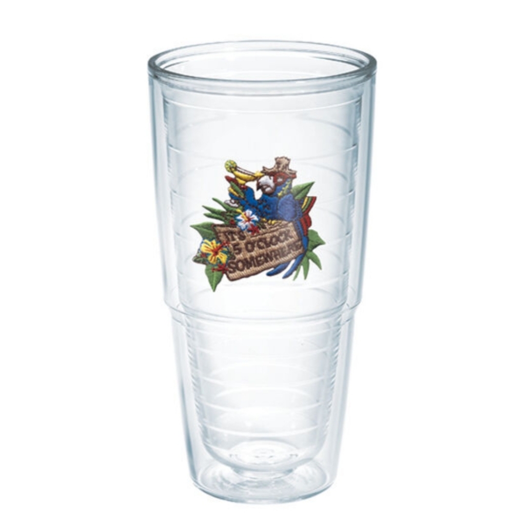TERVIS  24 oz. 5 O'Clock Somewhere Parrot Tumbler Resort Camping Vacation
